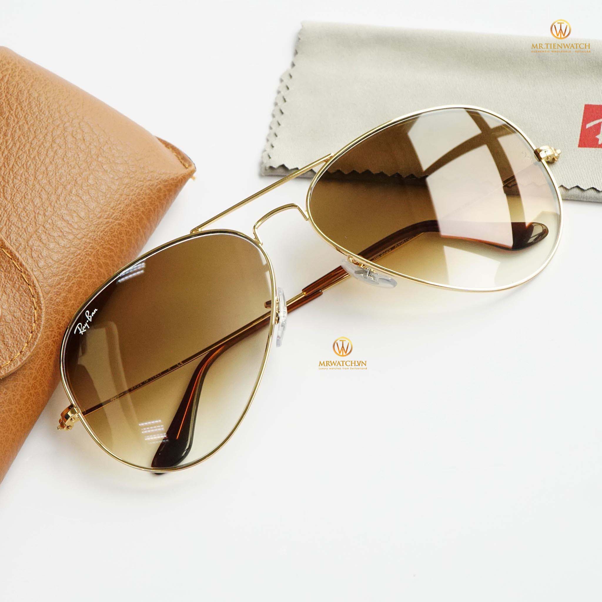 Kính Ray-ban RB 3025 RB 001/51 Size 62 GOLD Brown Gradient